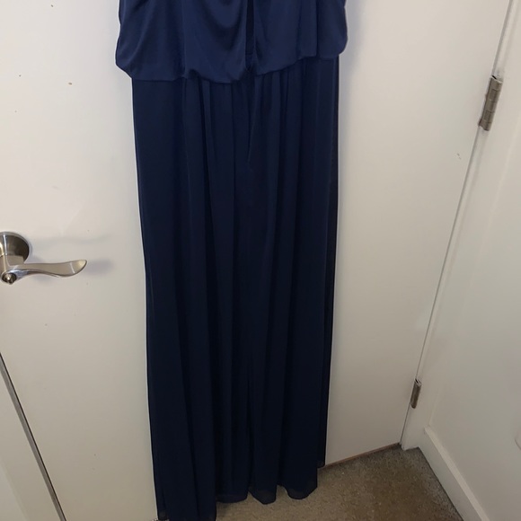 David’s Bridal Spaghetti Strap Mesh Blouson Dress - Picture 9 of 16